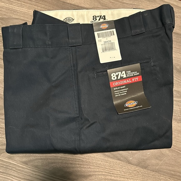 Dickies men’s original 874 navy work utility and safety pants 38x28 - Picture 4 of 6